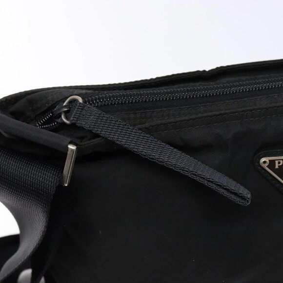 PRADA Shoulder Bag Nylon Black Silver Auth - Picture 7 of 15